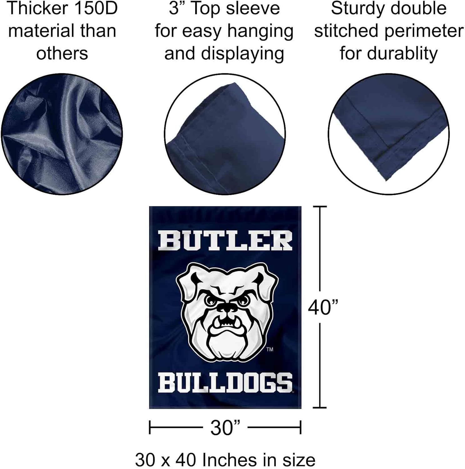 Butler Bulldogs Double Sided House Flag