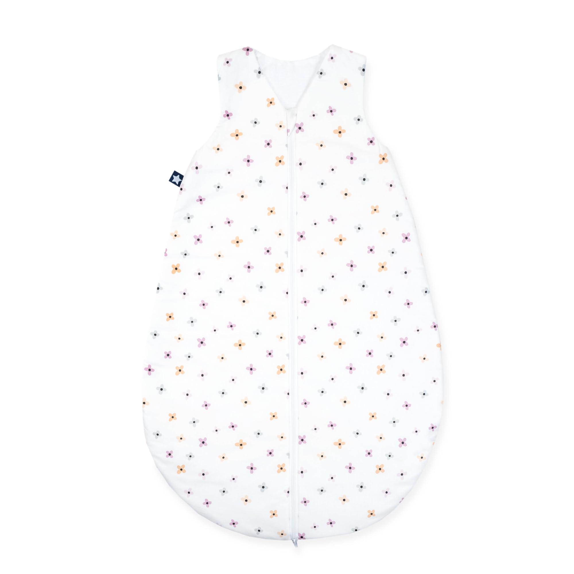 Julius Zöllner Sommerschlafsack, 0,5 TOG, waschbar bei 60°C, Made in Germany, Oeko TEX Standard 100, Little Bloom, Gr. 80