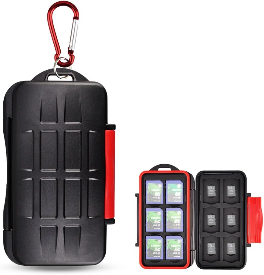 Porta Schede Di Memoria Nero | Per 6 Flash Card | Compatibile Con CF, SD, Micro-SD E Altri | Custodia Compatta - Foto 6