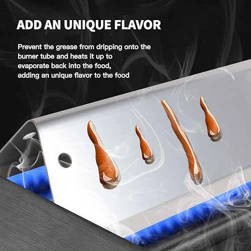 Miniatura 5 de Apromise Barras aromatizantes para Weber Genesis  Barras de sabor de 17 pulgadas para parrilla de gas Weber Genesis II Series con panel de control