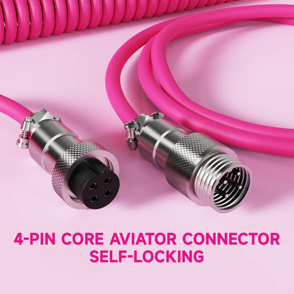 Amazon.com: ATTACK SHARK C01 Ultra Coiled USB C Cable Double