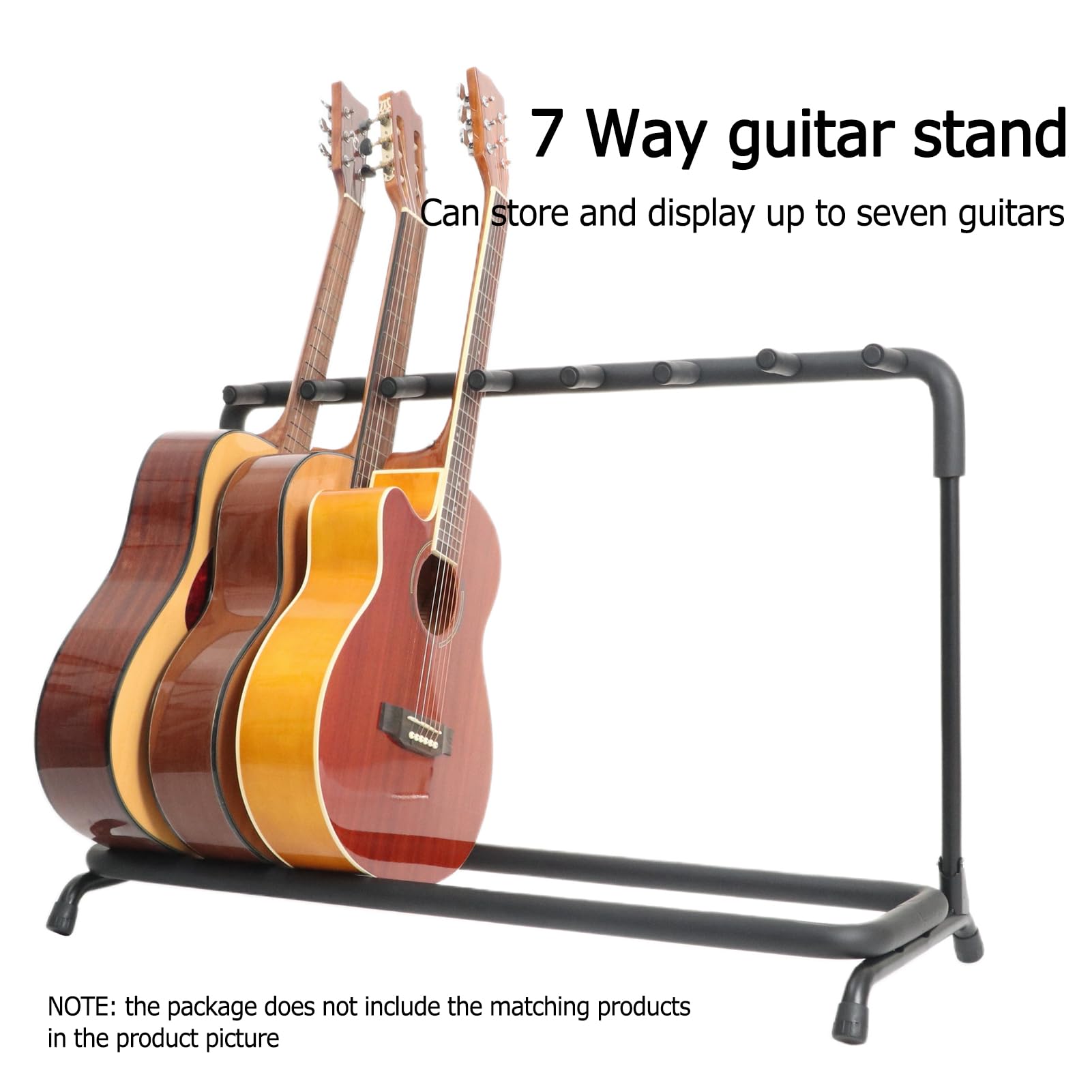 Stojak na gitarę, wielofunkcyjny stojak na gitarę, do akustycznego basu elektrycznego, solidny i trwały stojak podłogowy na maksymalnie 7 gitar, oszczędność miejsca, akcesoria gitarowe