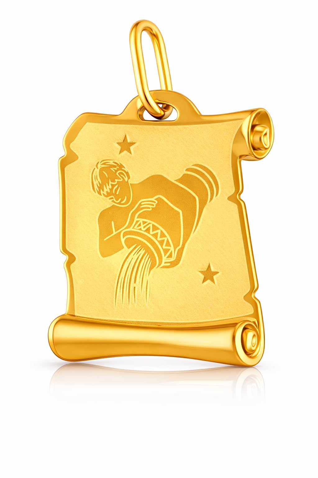 Rodium - Goldene Anhänger, mit Sternzeichen, 14 Karat Gold/ 585er Feingehalt, Charms für Halskette oder Ketten Armband, Ideales Geschenke, Kettenanhänger für Goldschmuck