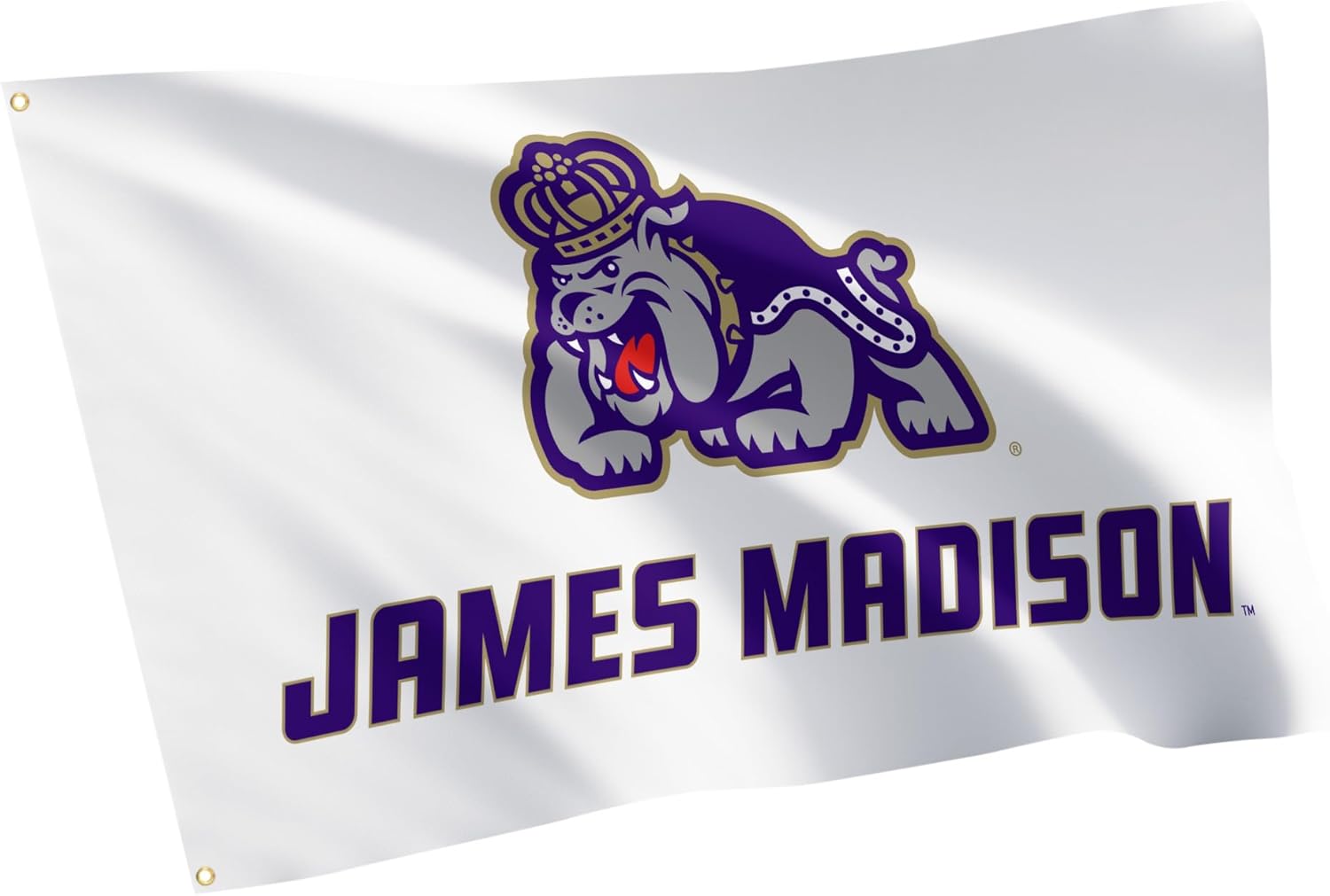 Desert Cactus James Madison University Flag - 3 x 5 Feet Dukes JMU Banner, Indoor/Outdoor Durable Fabric Display (Style B)