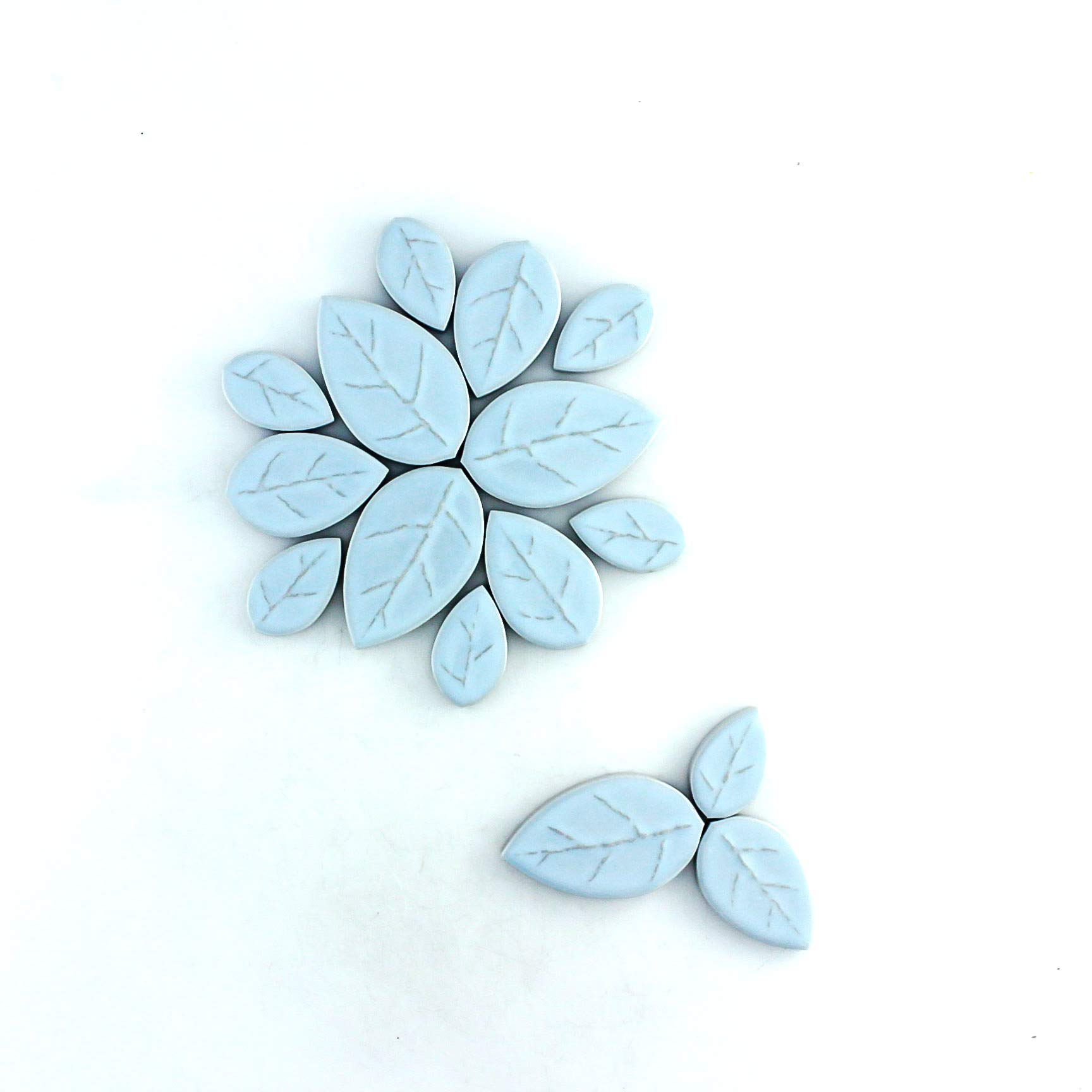 Sai Mosaic Art Mix Size Aqua Floral Ceramic Mosaic Tiles 100 Gm Pack.-image-37