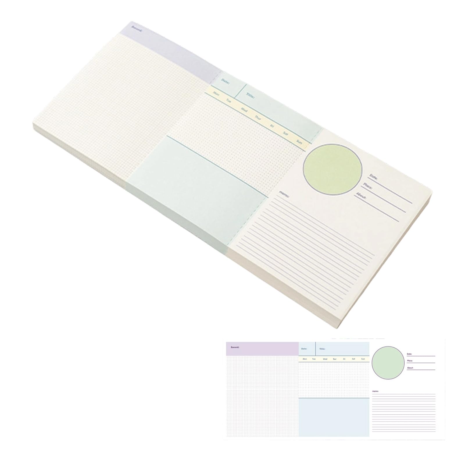 Colorful Sticky Note Notepads with Lines Writing Pad Adhesive Paper Multipurpose Note Book for School Reminders Writing Pad