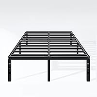 Vista 9 de Hafenpo - Base de cama de 18 pulgadas tamaño matrimonial, plataforma metálica resistente, no requiere somier, de alta resistencia, fácil de montar