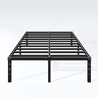 Hafenpo 18 Inch King Bed Frame - Sturdy Platform Bed Frame Metal Bed Frame No Box Spring Needed Heavy Duty King Size Bed Frame Easy Assembly Strong Bearing Capacity, Under Bed Storage