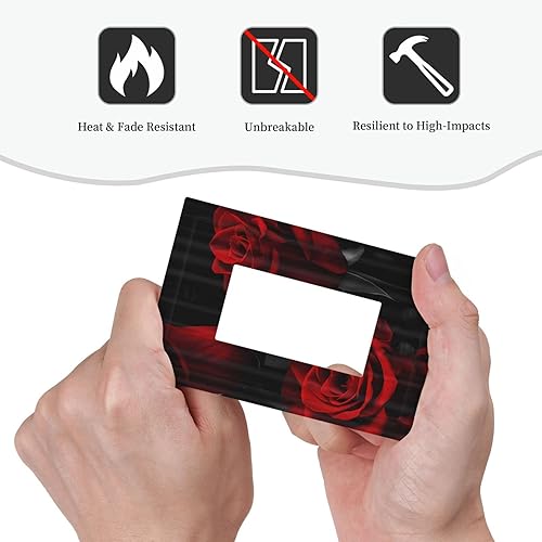 Miniatura 6 de Red Rose Fashion - Cubierta de interruptor de luz de 1 cuadrilla, placa de pared basculante individual, placa decorativa eléctrica GFCI para