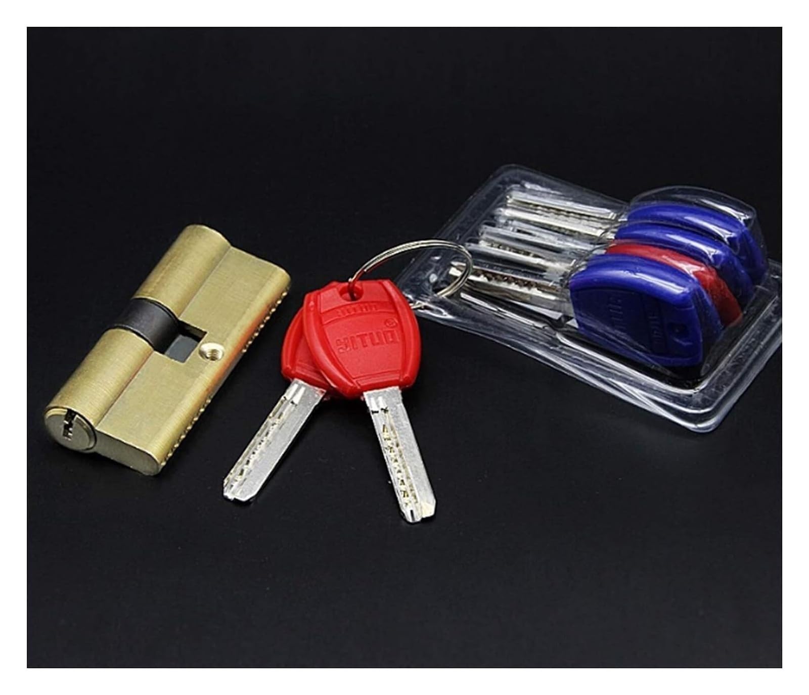 Door Barrel Lock,Euro Cylinder Lock, Lock Cylinder Door Cylinder Hardware Biased Lock 65-110MM Cylinder AB Key -Theft Entrance Brass Door Lock Lengthened Core(85(37.5 47.5))