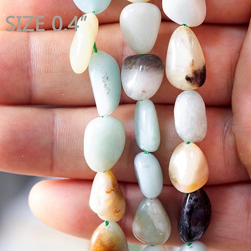 Miniatura 4 de 40 cuentas de piedra natural para hacer pulseras de 0.394 pulgadas, cuentas sueltas de cristal de cuarzo real para fabricación de joyas, chips de