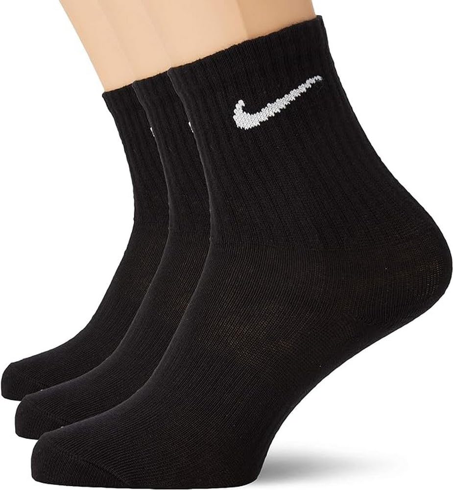 Nike Socks Everyday Ltwt Calzini Uomo (Pacco da 3) M Nero
