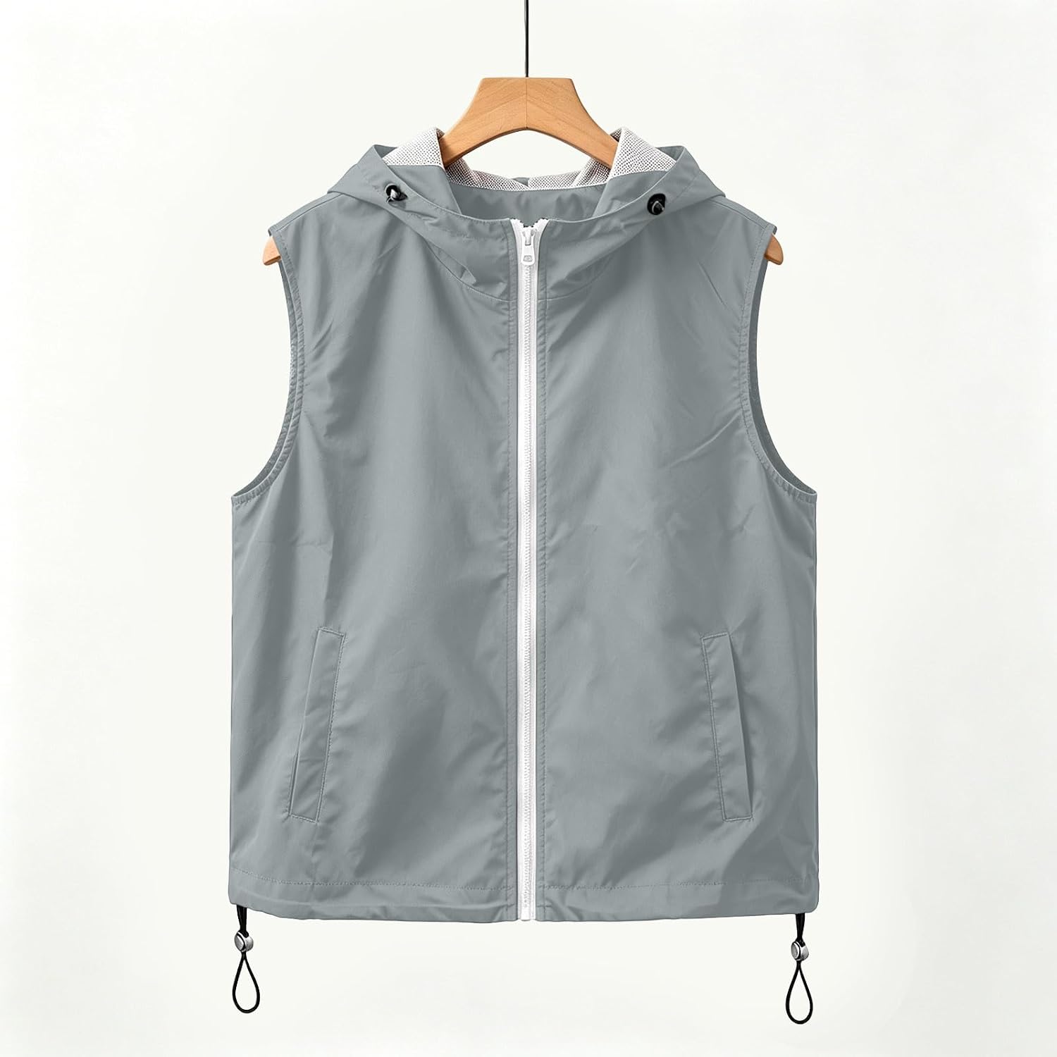 Boy Girl Lightweight Vest Zip Up Sleeveless Waterproof Rain Jacket | Kids Sleeveless Hoodie Vests Full Zip Windbreaker Rain Jacket for Hiking Travel Golf Running Breathable Sun Protection Top