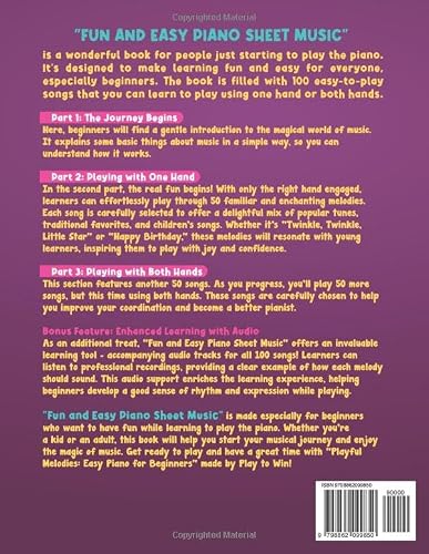 Fun and Easy Piano Sheet Music For Kids 3 Books in 1: Play Piano in 30 Days! (Piano for Kids)