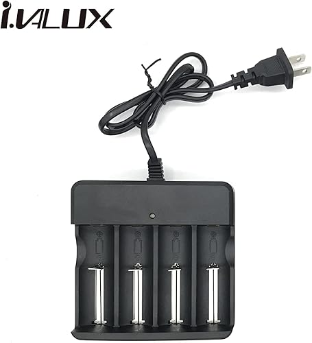 Miniatura 3 de i.VALUX Cargador de batería de 4 bahías para baterías recargables Li-ion 26650 18650 18500 16340 14500