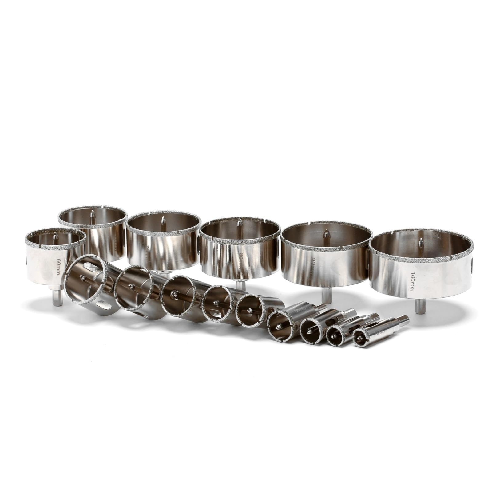 Punte For Seghe A Tazza Diamantate Da 18-125 Mm Con Punta Centrale, Gambo Esagonale, Utensili For Muratura Rivestiti Da 10 Mm For Pietra, Vetro, Granito(70mm)