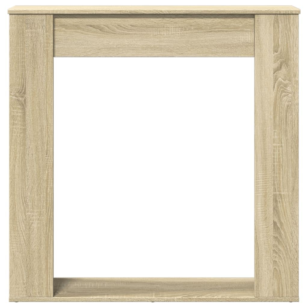Tidyard Kaminumrandung Kaminkonsole Deko Kaminrahmen Sonoma-Eiche 100x20x100 cm Holzwerkstoff