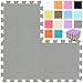 qqpp Alfombra Puzzle para Niños Bebe Infantil - Suelo de Goma EVA Suave. 18 Piezas (30 * 30 * 1cm), Gris. QQC-Lb18N