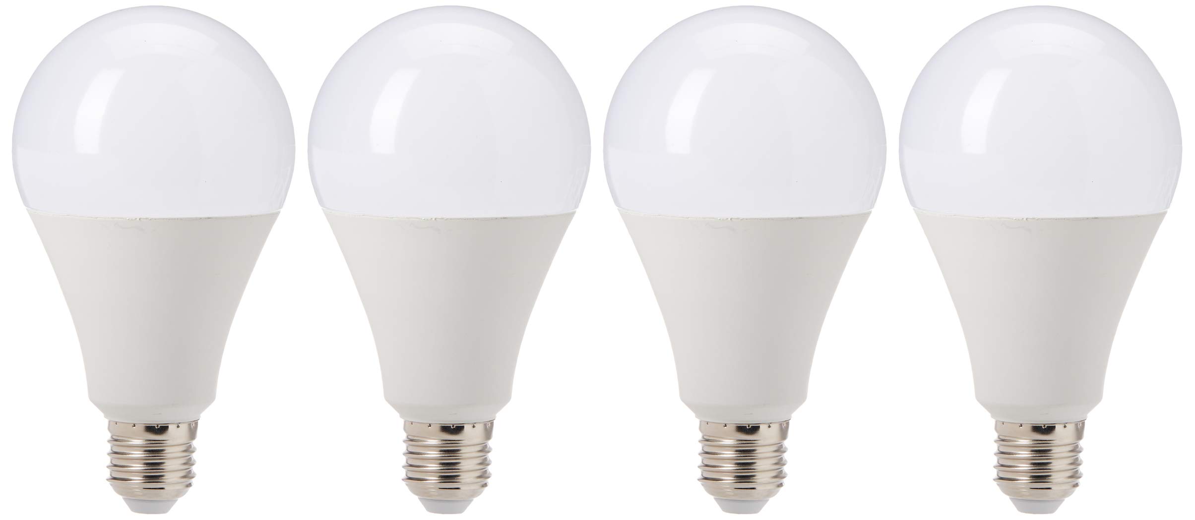 Narken 4 Pieces/Pack A80 20W E27 Edison Screw Type Daylight(Cool white) 6500K LED Power Saving Plastic-coated Aluminum Round Lamp Bulb Light 1600-1800LM 170-250V 50-60HZ