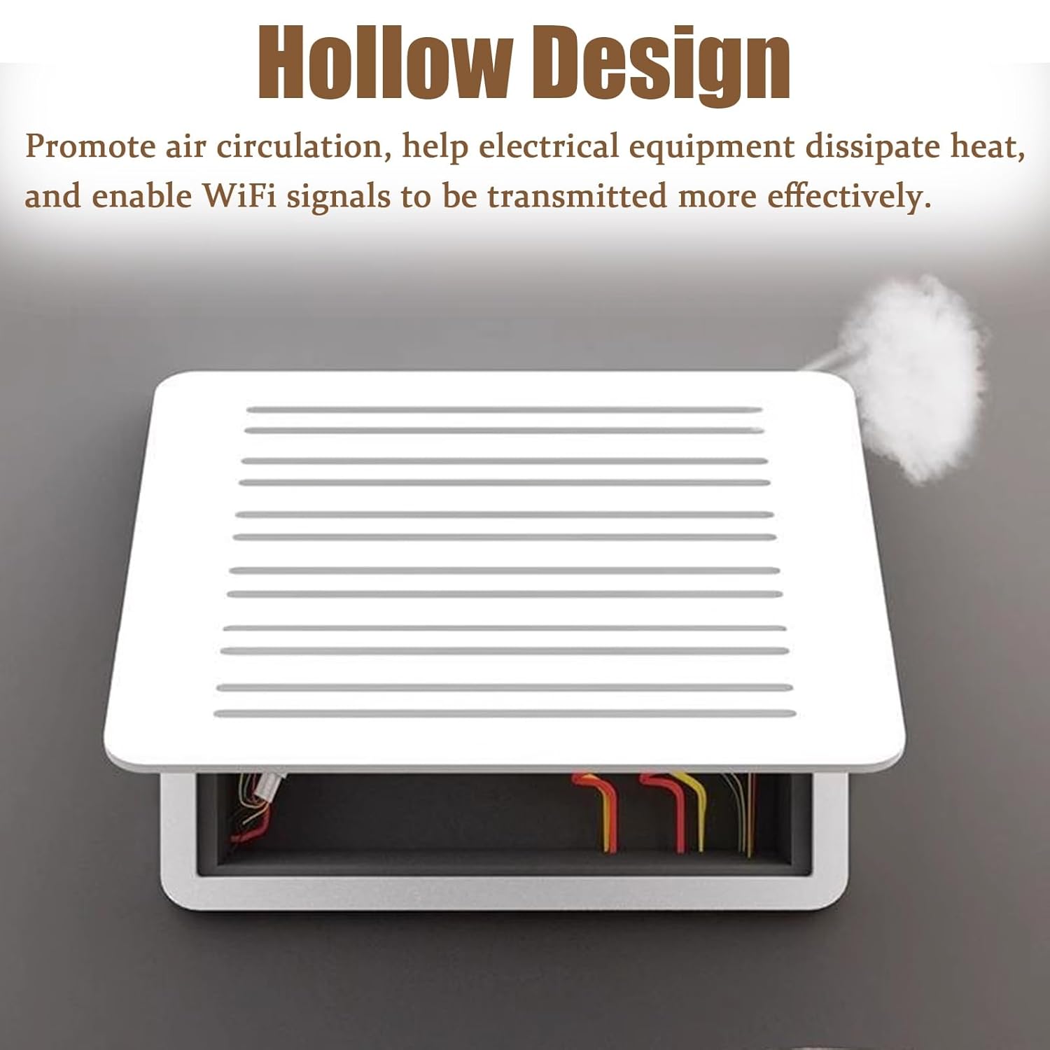 Hollow Design Electl Panel Cover - Durable Flip-Up Protective Lid for Breaker Box & Household Distribution Box – Enhanced Safety & Easy Access