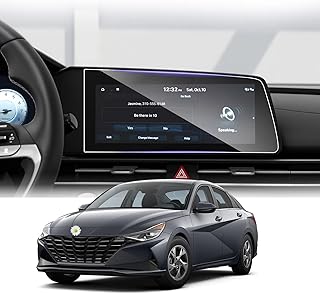 LUWU for 2023 Hyundai Elantra Screen Protector 10.25Inch, 2021-2023 Hyundai Elantra Accessories Infotainment Display 2023 Elantra Screen Protector Tempered Glass 9H Anti-Scratch 2023 Elantra Touchscreen Protective Film (10.25-inch Navi)