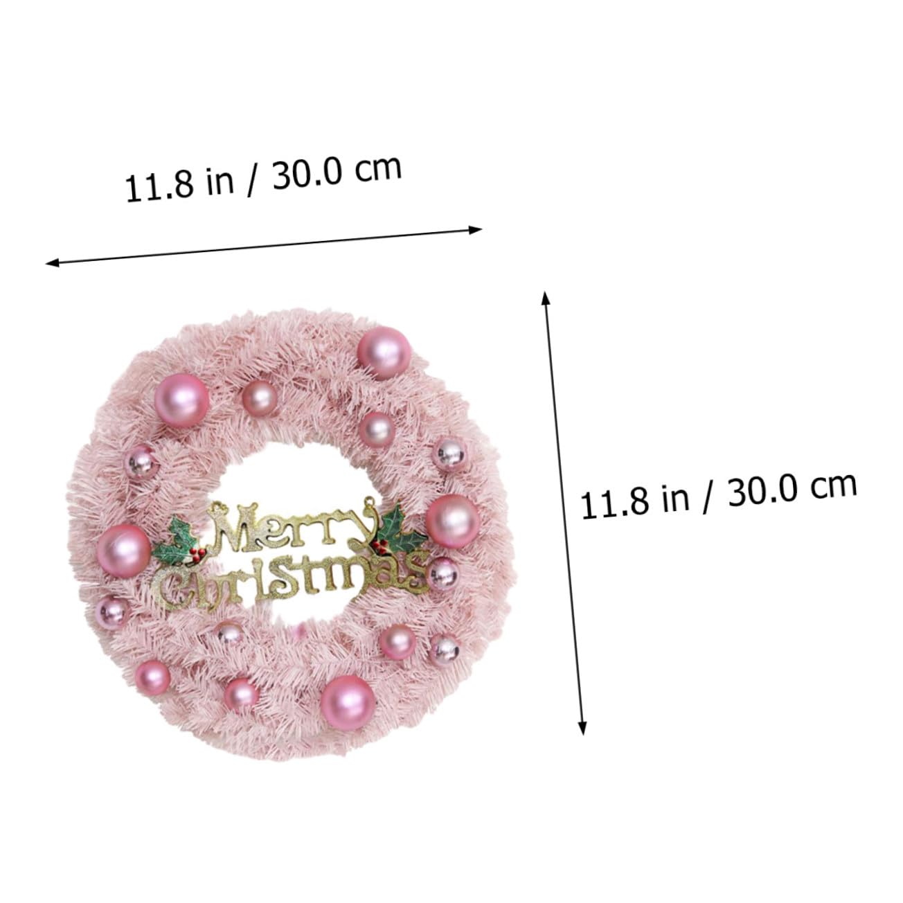 Guirnalda Navideña Rosa con Luces LED Decoración para Puerta y Pared Ambiente Festivo para Hogar y Comercio