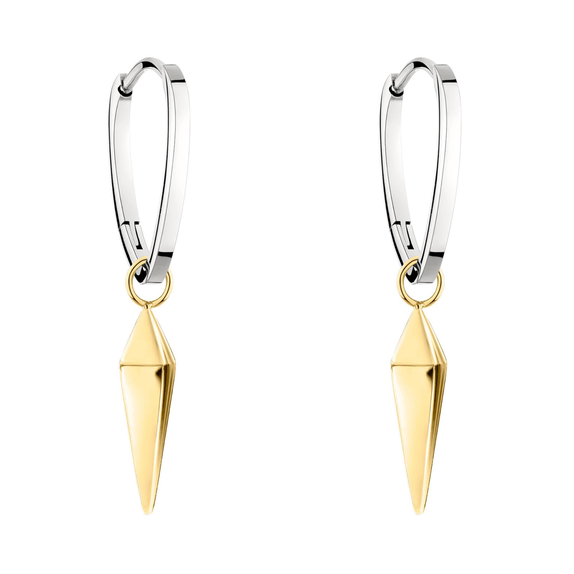 LIEBESKIND BERLIN Damen Ohrringe – Geometrisch & Dreieckig – Edelstahl Ohrschmuck in Silber, Gold, Roségold & Schwarz – Minimalistisch & Modern