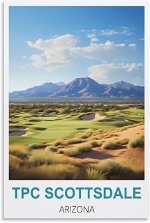 HWJUEICG Tpc Scottsdale Arizona Vintage Travel Poster 16x24inch(40x60cm) Canvas Wall Posters And Art Picture Print Modern Family Bedroom Decor Posters