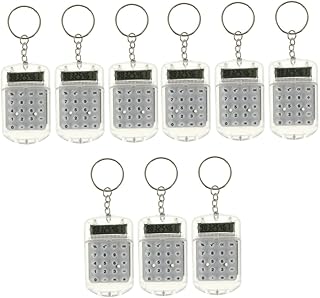 NUOBESTY 9 Peças Chaveiro Calculadora Mini Calculadora Chaveiro Bonito Calculadora Crianças Chaveiro Calculadora Computadora Para Niños Calculadora De Aniversário Mochila Abs Portátil