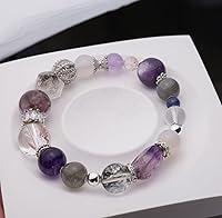 Vista 81 de Precious Gemstone Natural Crystal Healing Bracelet, Rutilated Quartz, Moonstone, Quartz Handmade Original Design Bracelet