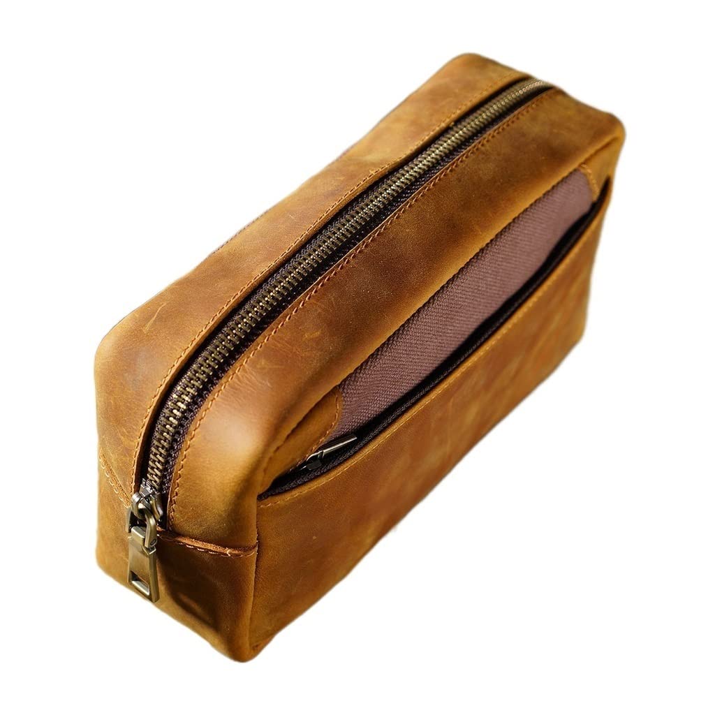 Astuccio in pelle, astuccio di grande capacità, astuccio vintage, custodia per matite - Cancelleria multifunzionaleArgento105*70 * 220mm