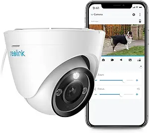 REOLINK 4K PoE Security IP Camera, Turret Camera Outdoor with 3X Optical Zoom, 2.8mm-8mm Lens, 110 Degree Wide View, 100ft Color Night Vision, 2 Way Talk, Human/Vehicle/Pet Detection, RLC-833A asin的图片