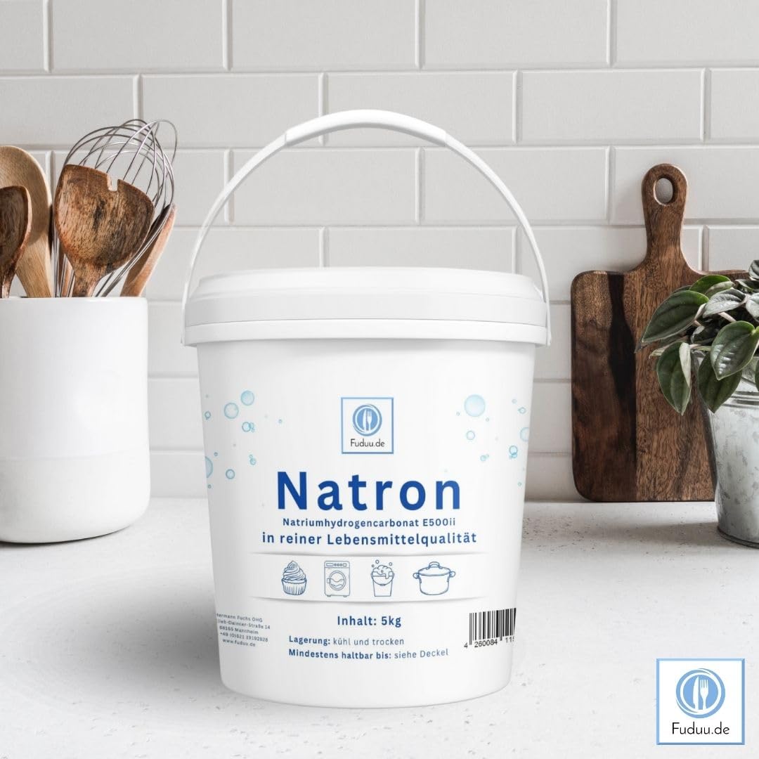 Natron polvo E500 bicarbonato de sodio NaHCO3 cubo 5 kg