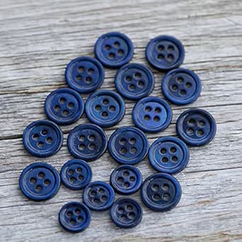 Amazon.co.jp: [Round (Dyed)] Black Butterfly Shell Button 4 Hole 9 mm5 ...