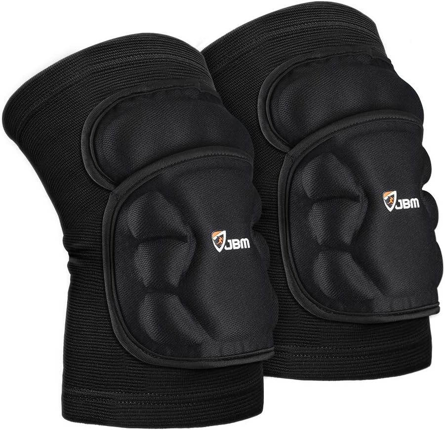 JBM Knee Pads Wrestling Knee Sleeve for Volleyball Football Cycling Running, 1 Pair