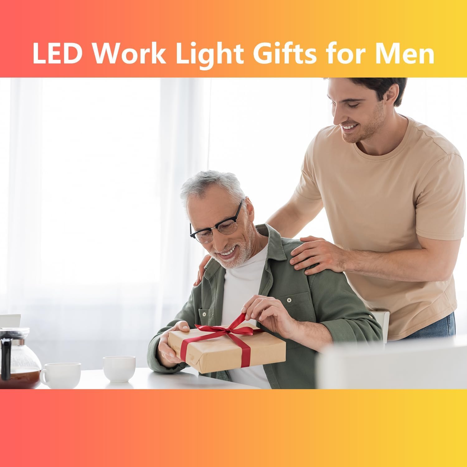 2Pack MechaniLite Under Hood Work Light Bar, 3000LM LED Magnetic Light Bar with Hooks, 5200mAh Cordless Rechargeable Hood Light for Mechanic/Car Repairing/Garage-Yellow - Image 7