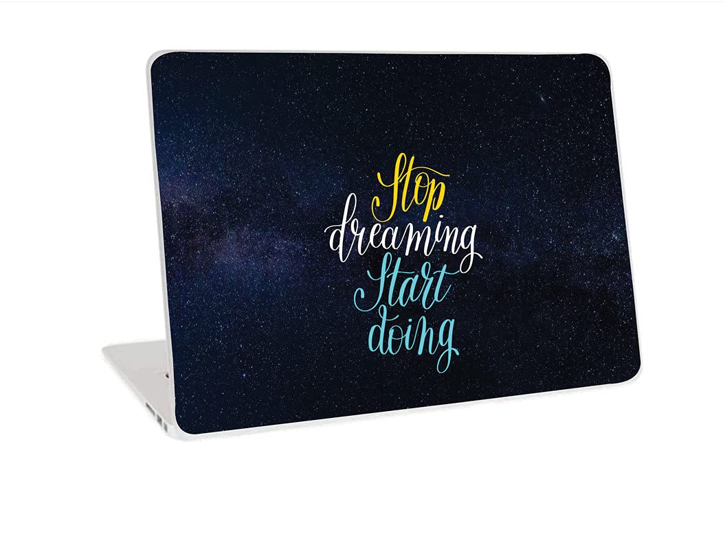 Galaxsia Malcom Quote Top+Wrist Pad Vinyl Laptop Skin/Sticker/Cover for 13 to 13.3 Inches Laptops Laminated-Removable-HD Quality Compatible for Hp-Dell-Sony-Lenovo-Asus etc.(13x9.2 Inches)