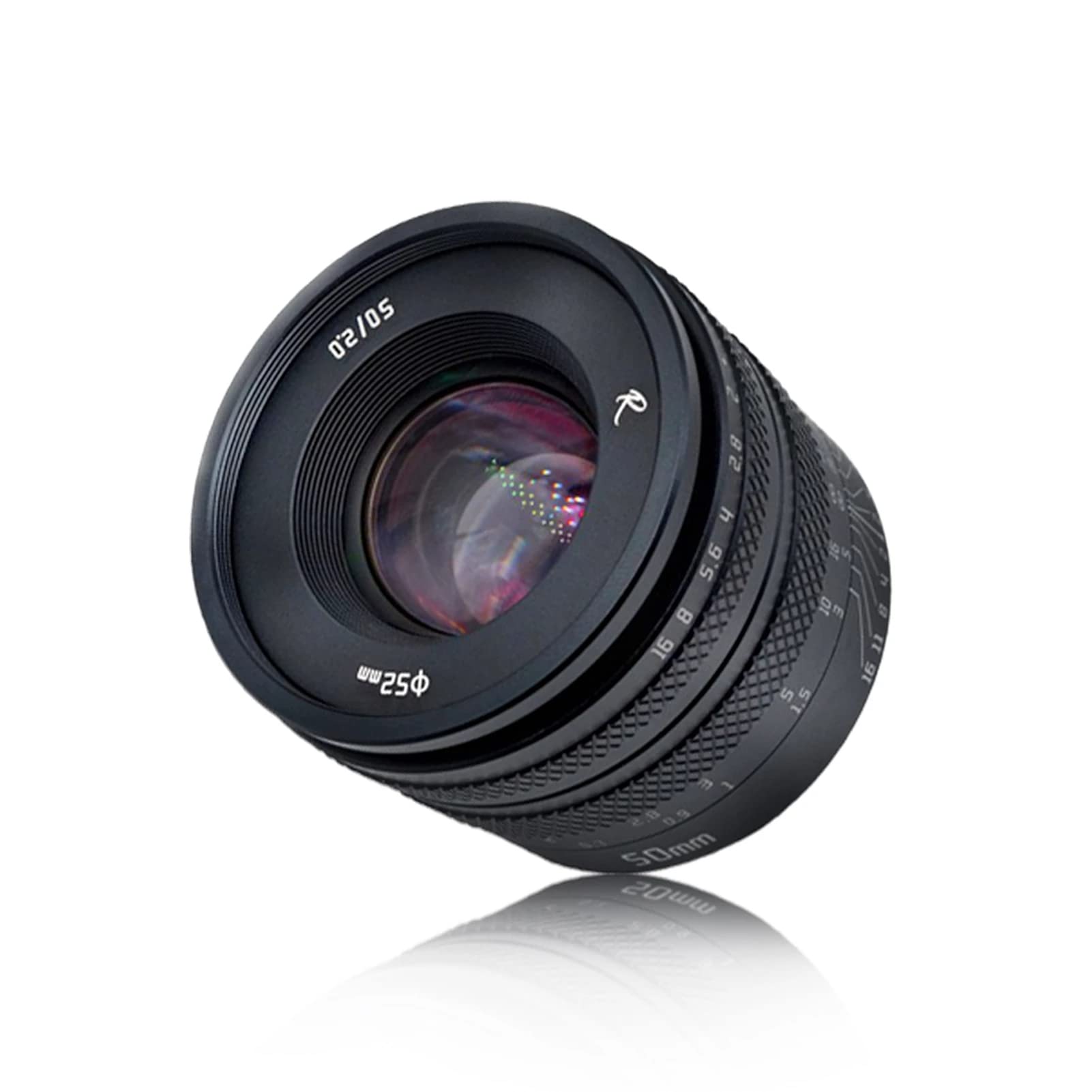 AstrHori 50 mm F2.0 Objectif Manuel Plein Format avec Grand diaphragme Compatible avec Les appareils Photo Canon EF-M sans Miroir Noir