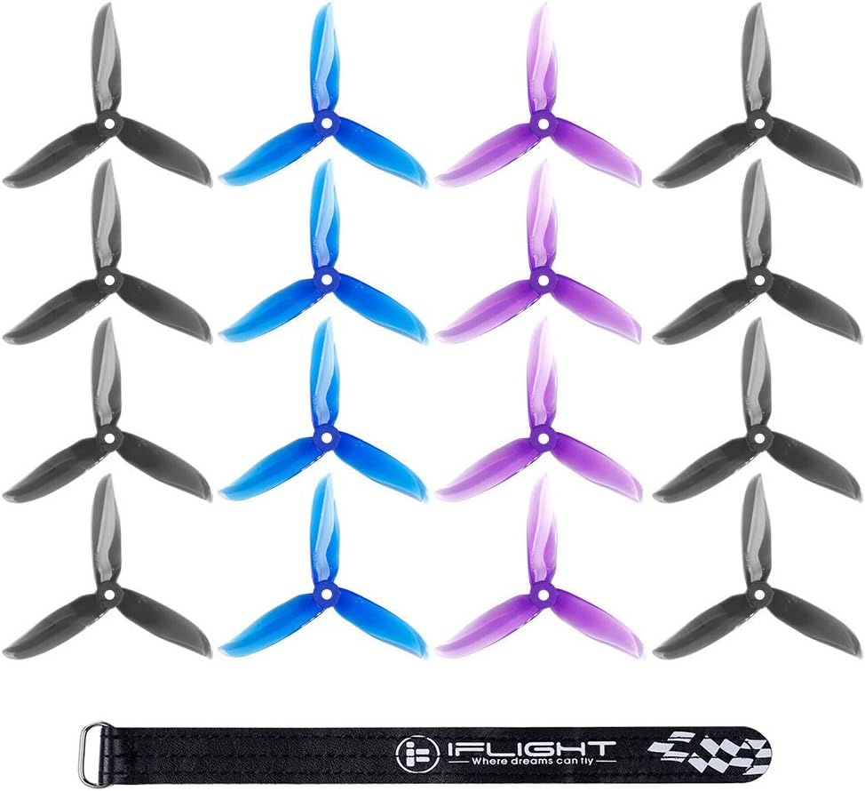 DALPROP 16pcs Cyclone T5046C Pro 5046 3 Blades (5.0 x 4.6) CW CCW Propeller for FPV Racing Quadcopter Frame Kit (4sets, Mix Color)