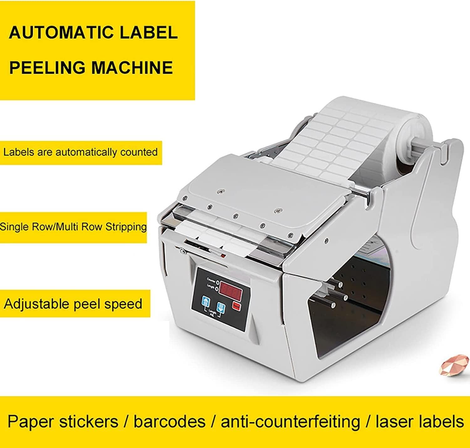 Commercial Automatic Label Dispenser 5-180MM.Label Peeling Machine High Efficiency w/Adjustable Peeling Length&Speed Label Stripping Machine