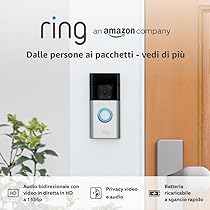 Ring Videocitofono Plus a batteria (Ultimo modello) | Battery Video Doorbell Plus | Videocitofono wireless, videocamera con video in HD a 1536p, batteria ricaricabile | Facile da installare (5 min)