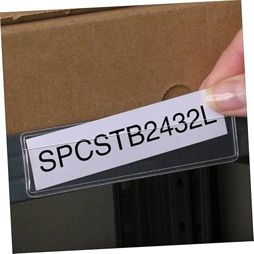 Vista 4 de STOBOK Adhesive Shelf Tag 250 pcs Shelf Label Name Book Bins for Classroom impresora de Sticker Plastic Bag Holder Plastic Stand Adhesive Label