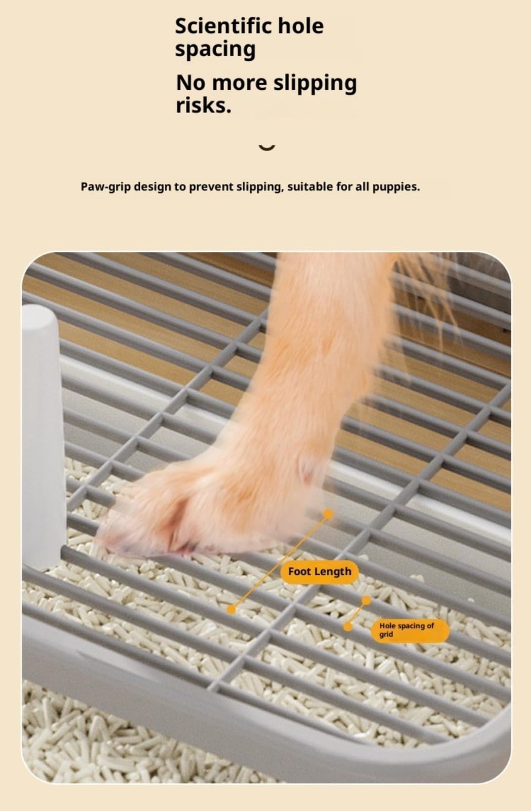 Bac à litière pour Chien avec Protection Anti-éclaboussures - XXL - avec Grille Amovible et bac Blanc - Nettoyage Rapide et Anti-Fuite