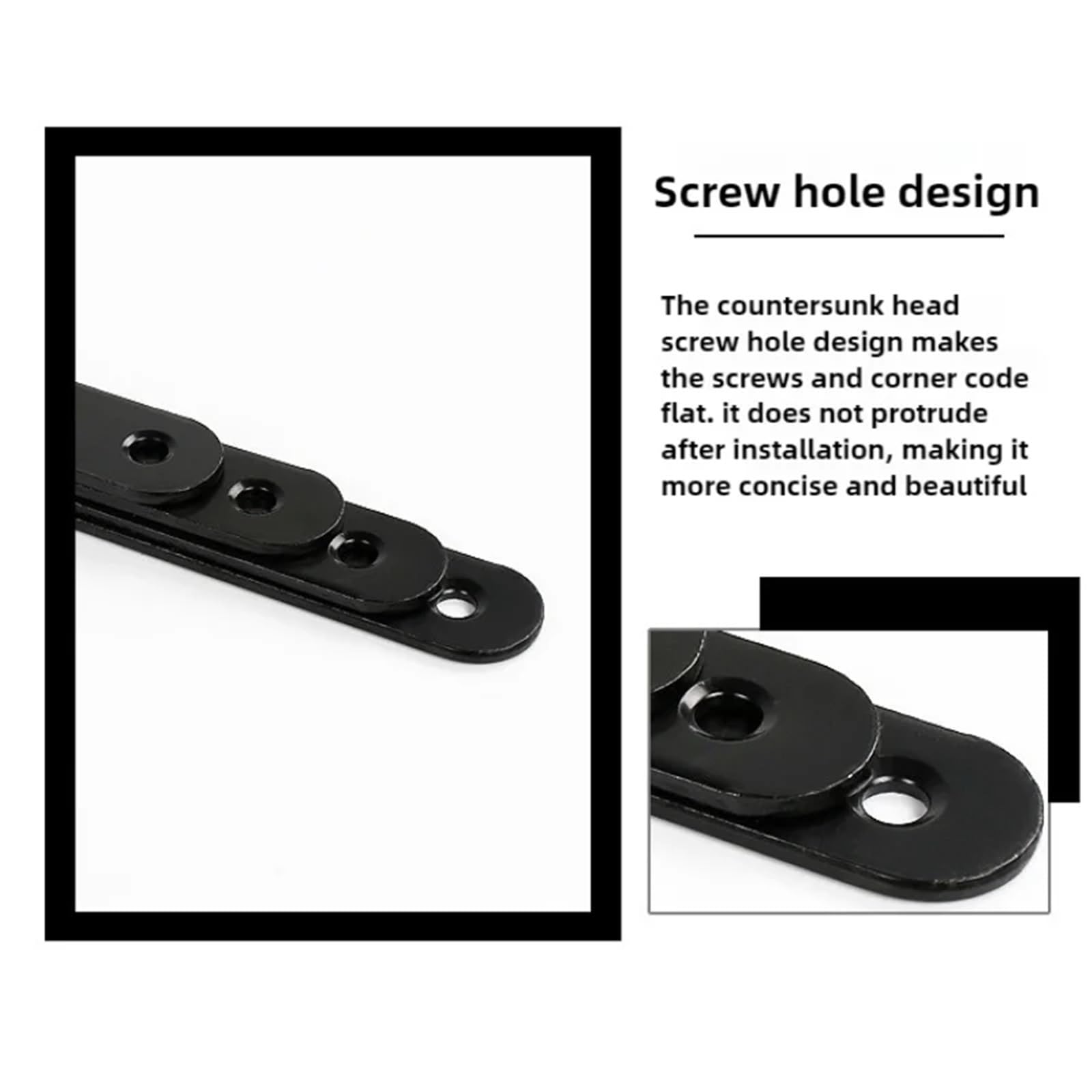 Staffe Angolari 2/4 pezzi di mobili neri spessi codice angolo armadio tavolo e sedia fissi ad retto(90X90X20mm 4pcs)