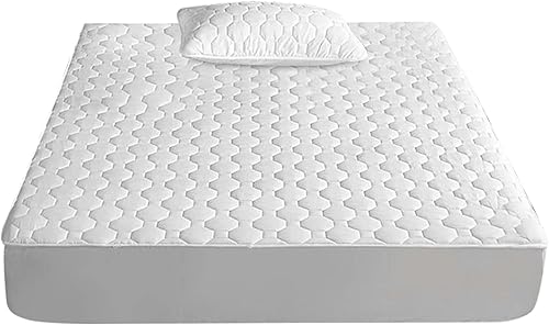 Miniatura 1 de Funda de colchón con funda de almohada, protector de colchón de envoltura completa de 360, funda de colchón acolchada transpirable, juego de ropa de