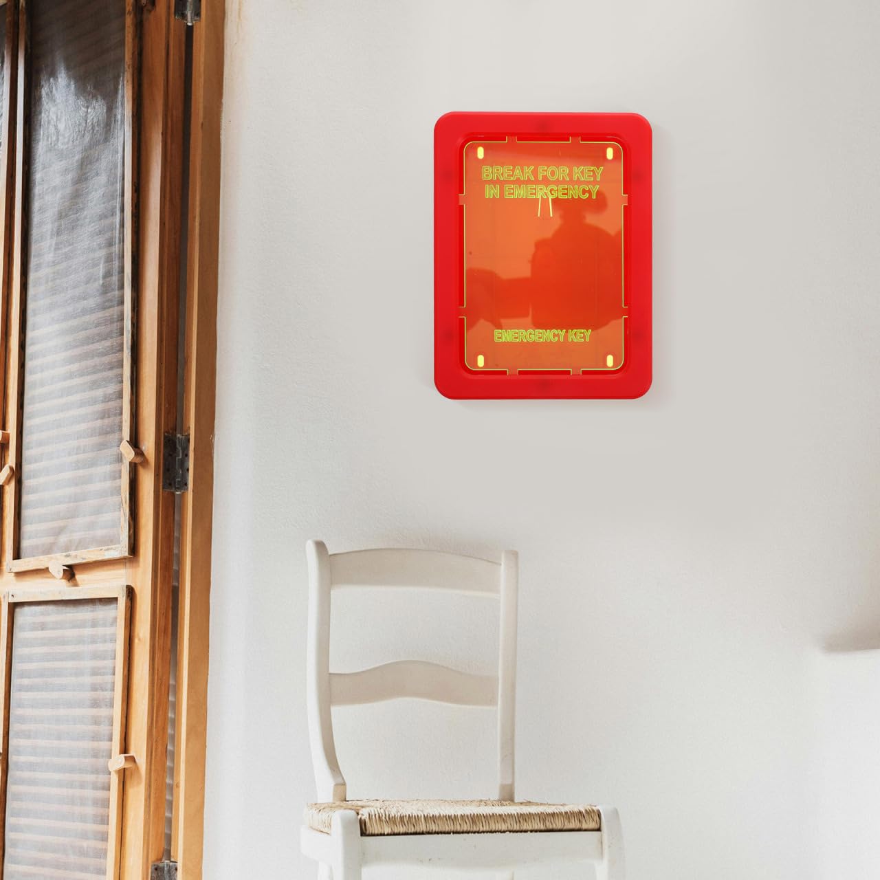 HOMSFOU Caja De Llaves De Emergencia Montada En La Pared Con Cerradura Organizador Multifuncional Para Hogar Y Oficina Armario Seguro Para Almacenamiento De Llaves Y Tarjetas 6.37X4.80X1.37In