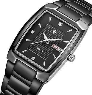 Men's Luxury Quartz Stainless Steel and Metal Mens Chronograph Watches for Men Waterproof Casual Wrist Watch with Date Chronograph-Business Wristwatches