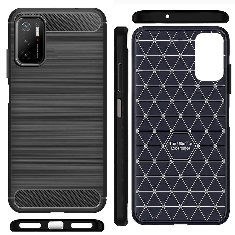 Image of Basic Case for Poco M3 Pro 5G / Redmi Note 10 5G / Note 10T 5G (Carbon Fibre Black)