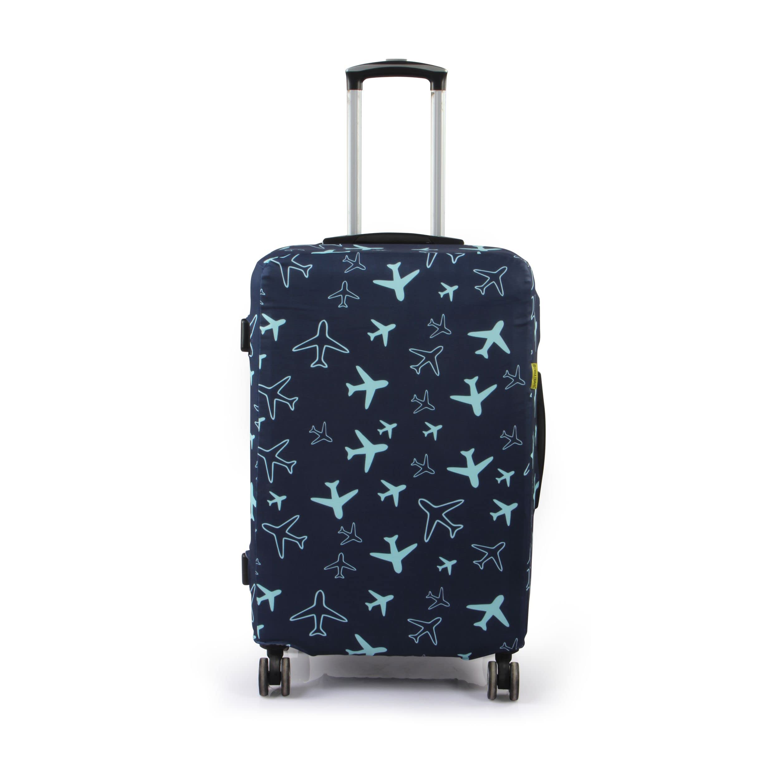 ORKA TRAVEL Airplane Theme Digital Printed Spandex Stretchable Fabric Luggage Protector Cover only (Large 28-30 inch) (Suitcase Bag Not Included in This Product)-picture-39