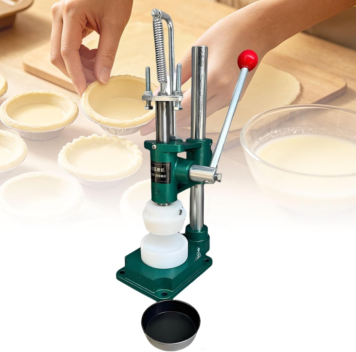 HiJiuAn Manual Egg Tart Maker Machine, Hand Press Egg Tart Skin Tool, Egg Tart Pressing Machine, Efficient Baking, Easy Unmolding, For Baking Tarte Pie Waffle Shells, Kitchen Baking Tools